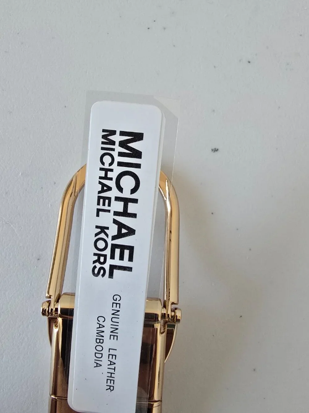 Michael Kors Reversible Leather Belt Women L Black Gold Buckle NWT